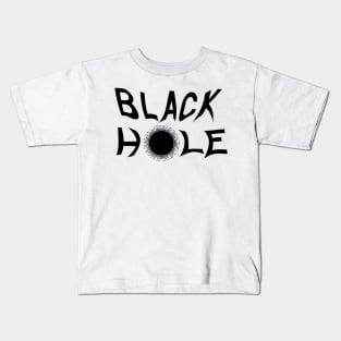 Black Hole Lettering Kids T-Shirt